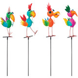 Alpine 35 In. Metal Bird Garden Stake Lawn Ornament QEL404A Pack of 12