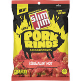 Slim Jim 2 Oz. Squealin' Hot Pork Rinds 122794 Pack of 12