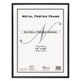 NuDell™ Metal Poster Frame, Plastic Face, 18 X 24, Black 31222