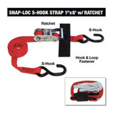 Snap-Loc Tie Down Strap,S-Hook,Red SLTHS108RR