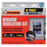 Frost King Window Insulation Kit,5.2 ft L,3.5 ft W V73/3H