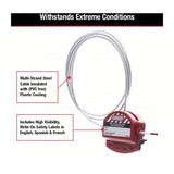 Master Lock Adjustable Cble Lockout,3 ft.,4 Lcks Max S806CBL3