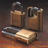 Master Lock Combination Padlock,1 1/2in,Rectgle,Gold 176