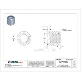 E-Z Lok Threaded Insert,M8x1.25mm,PK5 450-8-PK5