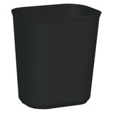 Rubbermaid Commercial Wastebasket,Rectangular,3-1/2 gal.,Black FG254100BLA