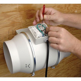 Soler & Palau Plastic 4"dia,3.8"H,3.8"W Inline DuctFan TD-100