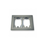 Hubbell Wiring Device-Kellems Floor Box Carpet Flange,2-Gang PFBRFGY2