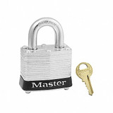 Master Lock Lockout Padlock,KD,Black,1-1/4"H 3BLK