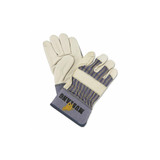 MCR™ Safety Mustang Leather Palm Gloves, Blue/cream, Large, 12 Pairs 1935L