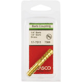 Lasco 1/4 In. Brass Hose Barb Coupling