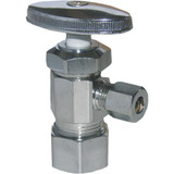 Lasco 5/8 In. Comp Inlet x 1/4 In. Comp Outlet Multi-Turn Style Angle Valve