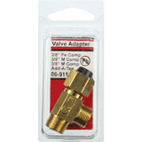 Lasco 3/8 In. FC Inlet x 3/8 In.C Outlet x 3/8 In.C Outlet Brass Extender Tee