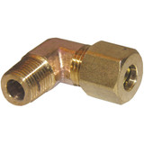 Lasco 1/4 In. C x 1/8 In. MPT 90 Deg. Compression Brass Elbow (1/4 Bend) 17-6909