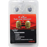 Lasco Price Pfister 2-Valve Round Clear Tub & Shower Handle Kit