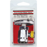 Lasco 1/2 In. IP x 3/8 In. Compression x 1/4 In. Compression Multi-Turn Style Angle Valve