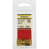 Lasco 1/4 In. C x 1/8 In. FPT Brass Compression Adapter