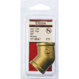 Lasco 3/8 In. FPT x 3/8 In. FPT 45 Deg. Brass Elbow (1/8 Bend)