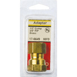 Lasco 1/2 In. C x 3/8 In. FPT Brass Compression Adapter