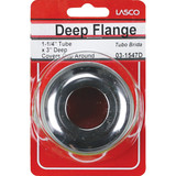 Lasco 1-1/4 In. Drain Tube Chrome Plated Box Flange