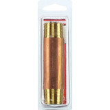 Lasco 3/4 In. x 4 In. Red Brass Nipple