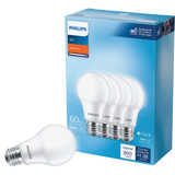 Philips 60W Equivalent Soft White A19 Medium LED Light Bulb (4-Pack) 575845