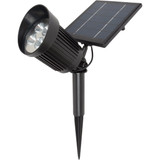 Moonrays Black 8 SMD LED Up to 8-Hour Run Time Solar Spotlight 25680 Pack of 6
