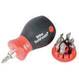 Wiha Stubby Combination Bit Set,Pieces 6 38043