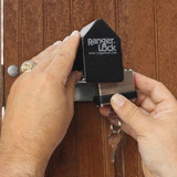 Ranger Lock Padlock Guard,3 5/8in,Hardened Steel,Blk RGJR-00