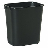 Rubbermaid Commercial Wastebasket,Rectangular,3-1/4 gal.,Black  FG295500BLA