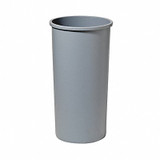 Rubbermaid Commercial Trash Can,Round,22 gal.,Gray FG354600GRAY