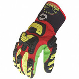 Ironclad Performance Wear Impact Gloves,2XL Size,Gauntlet,Red,PR INDI-CCP-06-XXL