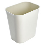 Rubbermaid Commercial Wastebasket,Rectangular,3-1/2 gal.,Beige FG254100BEIG