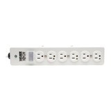 Tripp Lite Surge Protector Strip,6 Outlet,White SPS-615-HG