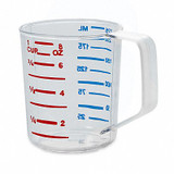 Rubbermaid Commercial Measuring Cup,Clear,Plastic FG321000CLR