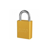 American Lock Lockout Padlock,KA,Yellow,1-7/8"H,PK3 A1105KAS3YLW