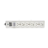 Tripp Lite Surge Protector Strip,6 Outlet,Gray SPS610HGRA