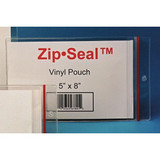 Hol-Dex Label Holder,Clear,Zip Sealed Pouch,PK25 ZSA-58