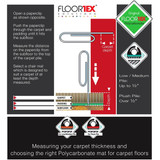 Floortex Chair Mat,35 x 47 in,Rectangle FC128920ERA