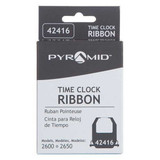 Pyramid Time Clock Replacement Ribbon,Black/Red 42416