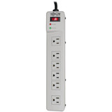 Tripp Lite Surge Protector Strip,6 Outlet,Wht TLM626