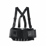 Ok-1 Back Support w/Suspenders,Black,XL OK-200S-XL