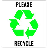 Brady Recycle Label,5 in x 5 in,Vinyl,PK5 20642FLS