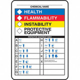 Accuform Chemical Label,Adhesive Vinyl,10 In. H ZFD841VS
