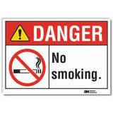 Lyle No Smoking Danger Rflctv Label,3.5inx5in LCU4-0130-RD_5x3.5