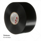 3m Elec Tape,100 ft Lx2"W,10 mil,Black,PK24 50-UNPRINTED-2X100FT