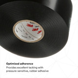 3m Elec Tape,100 ft Lx2"W,10 mil,Black,PK24 50-UNPRINTED-2X100FT