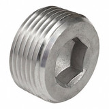 Calbrite Threaded Plug,SS,Overall L 1 1/16in S60700CSHP