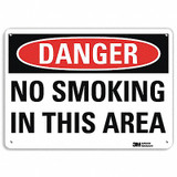 Lyle Danger No Smoking Sign,10" x 14",Alum U3-1840-RA_14X10