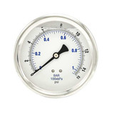 Pic Gauges Pressure Gauge,1/4 in. NPT,4 in. 202L-404B