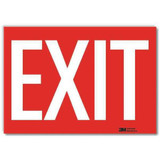 Lyle Exit Sign,7in x 10in,Reflective Sheeting U1-1016-RD_10X7